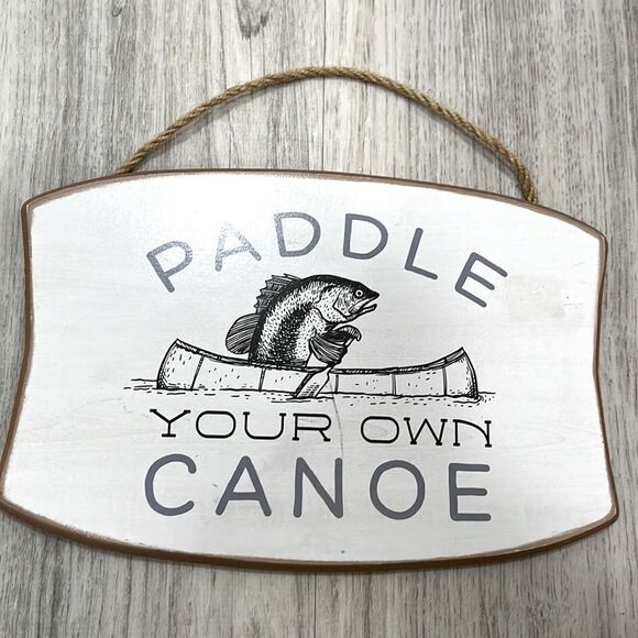 NEW wood sign Paddle your own Canoe - Picture 1 of 1